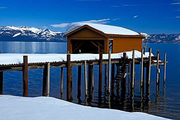 Boat shelter under snow